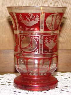 Andenkenglas Lasur rot