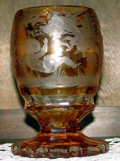 Gelbes Glas geschliffen